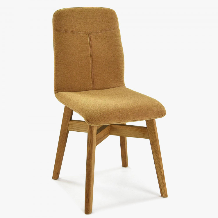 Židle jídelní YORK, hořčicová - easy clean , Jídelní židle- 1