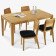Rozkládací dubový stůl a židle, Houston + Bergen , Jídelní sety- 1