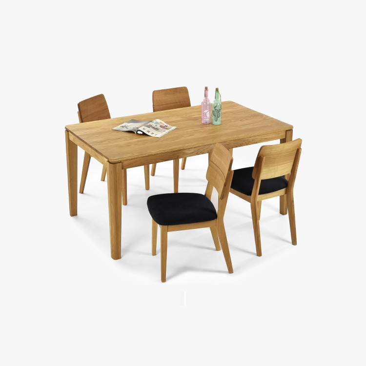 Rozkládací dubový stůl a židle, Houston + Bergen , Jídelní sety- 16