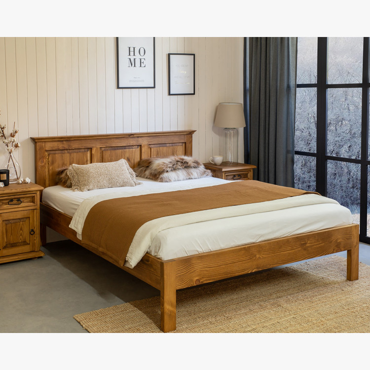 Manželská postel v rustikálním stylu 160 x 200 , Postele- 3