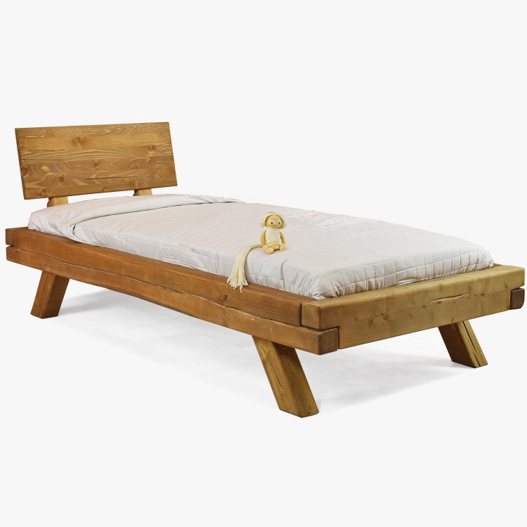 Jednolůžková postel z trámů Miky 90 x 200 cm , Jednolůžkové postele- 1