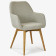 Designová židle s područkami, Sky béžová , Jídelní židle- 1
