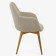 Designová židle s područkami, Sky béžová , Jídelní židle- 6