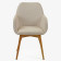 Designová židle s područkami, Sky béžová , Jídelní židle- 8
