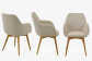 Designová židle s područkami, Sky béžová , Jídelní židle- 2