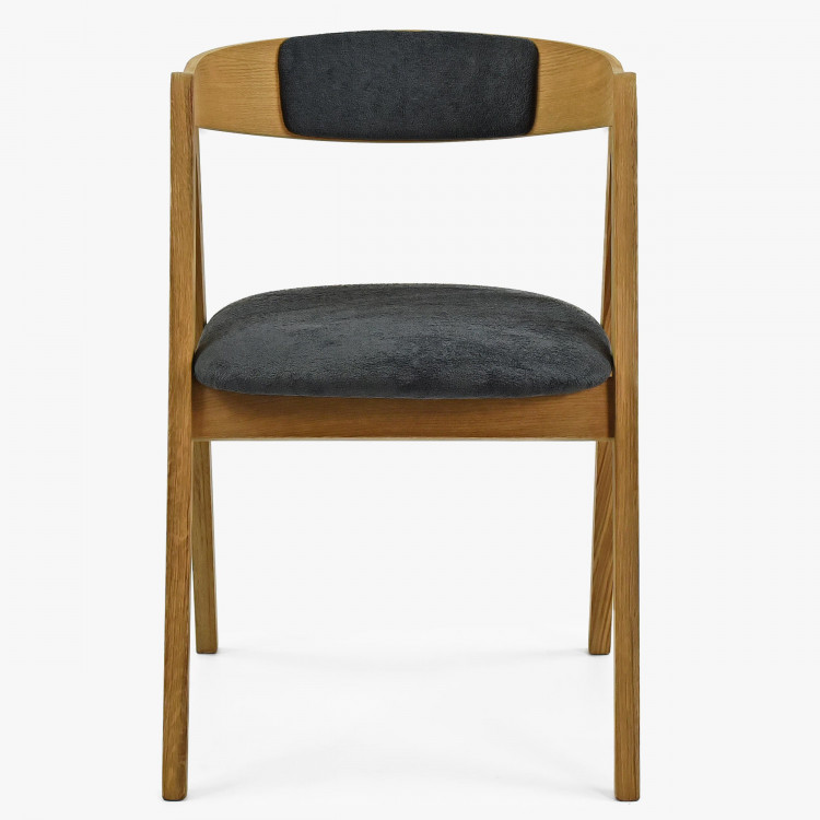Jidelní židle dub Maja, grafitová barva , Jídelní židle- 5
