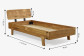 Jednolůžková postel z masivu dub 90 x 200 cm , Jednolůžkové postele- 11