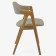 Moderní zaoblená židle dub, s béžovým čalouněním , Jídelní židle- 4