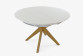Kulatý jídelní stůl bílý - rozkladací Ø127 cm , Jídelní stoly- 3