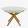 Kulatý jídelní stůl bílý - rozkladací Ø127 cm , Jídelní stoly- 6