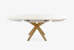 Kulatý jídelní stůl bílý - rozkladací Ø127 cm , Jídelní stoly- 8