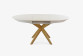 Kulatý jídelní stůl bílý - rozkladací Ø127 cm , Jídelní stoly- 14