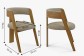 Luxusní dubové křeslo v šedě béžové látce , Jídelní židle- 10