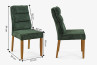 Zelená židle s dubovýma nohama, manšestrová látka , Jídelní židle- 8