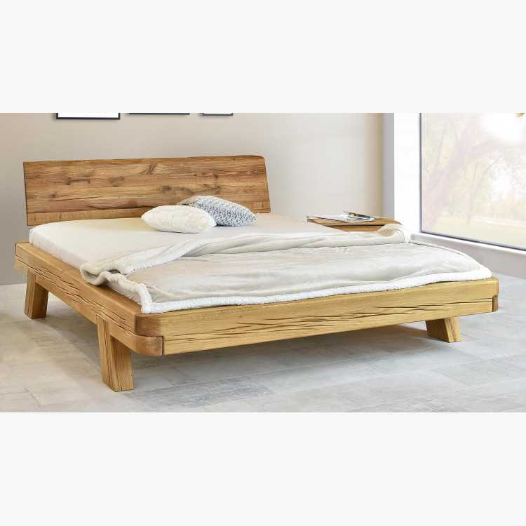 Dubová luxusní postel z trámů, Manželská Mia 140 x 200 cm , Postele- 15