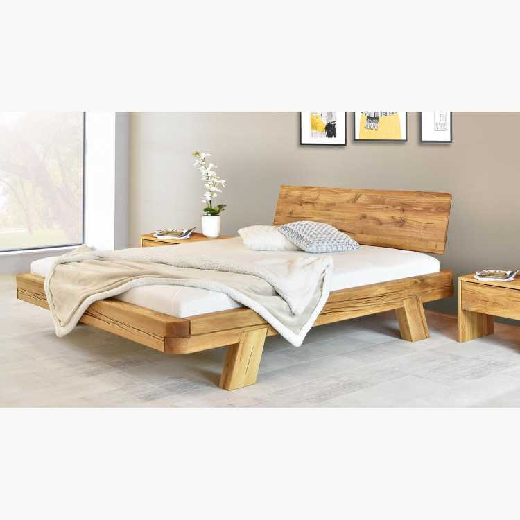 Dubová luxusní postel z trámů, Manželská Mia 140 x 200 cm , Postele- 4