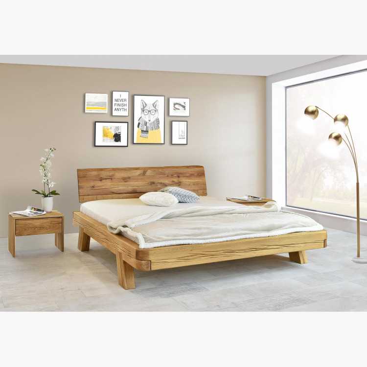 Dubová luxusní postel z trámů, Manželská Mia 140 x 200 cm , Postele- 5