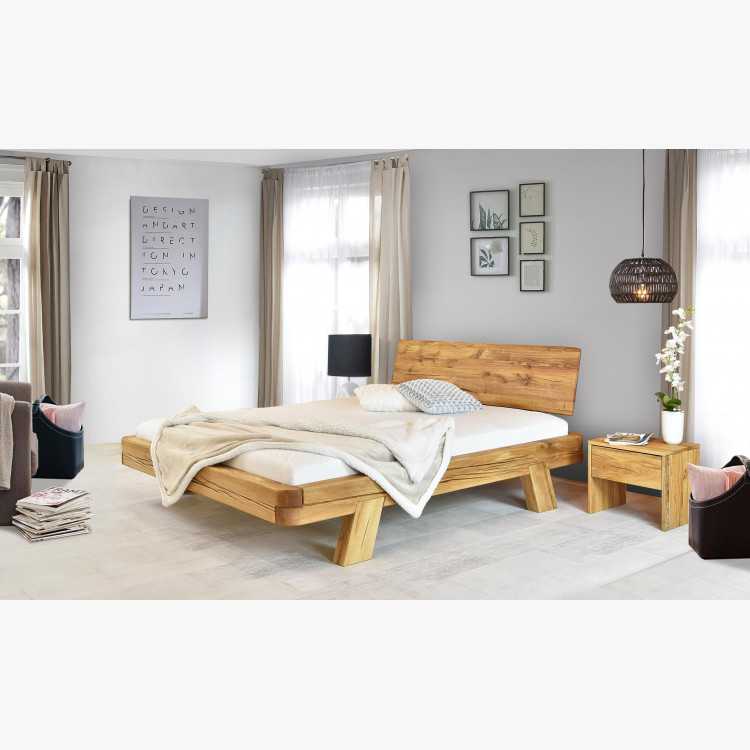 Dubová luxusní postel z trámů, Manželská Mia 140 x 200 cm , Postele- 16