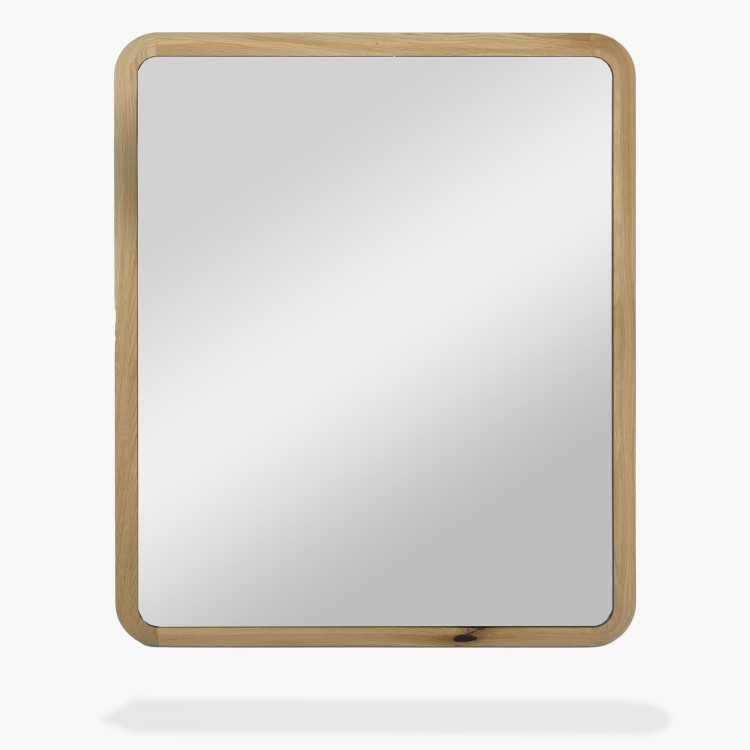 Dubové zrcadlo v barvě dub bílý 70 x 85 cm , Zrcadla- 1
