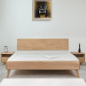 Dubová manželská postel barva dub bílý , Manželské postele z masivu- 6