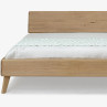 Dubová manželská postel barva dub bílý , Manželské postele z masivu- 7