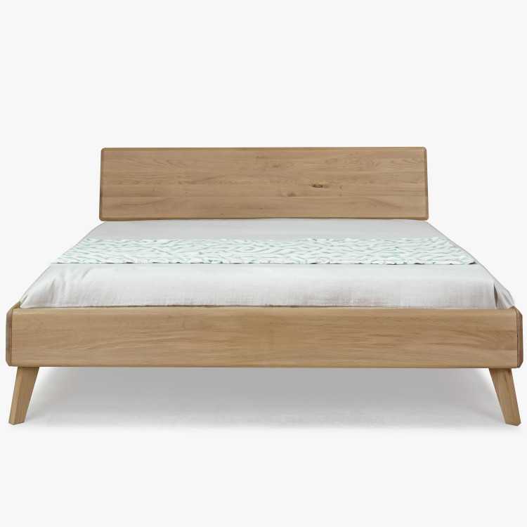 Dubová manželská postel barva dub bílý , Manželské postele z masivu- 1