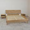 Dubová manželská postel barva dub bílý , Manželské postele z masivu- 3
