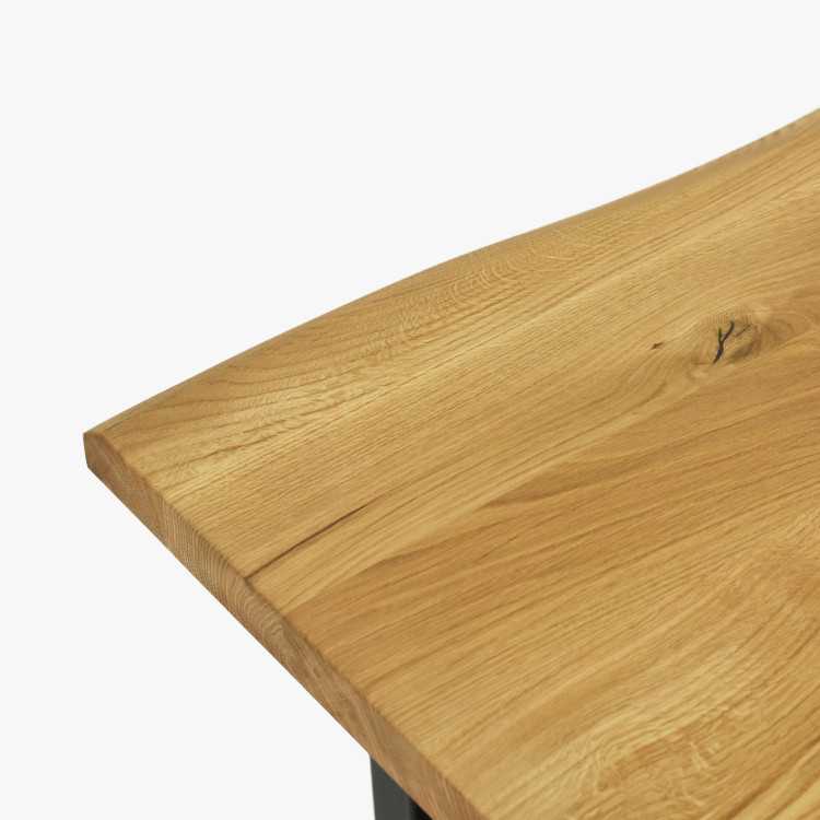 Dubový konferenční stolek s kovovýma nohama , Konferenční stolky- 4