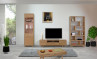 Masivní dubová obývací stěna , barva bianco , Obývací stěny- 12