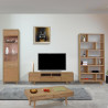 Masivní dubová obývací stěna , barva bianco , Obývací stěny- 1