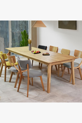 Dřevěný dubový stůl až pro 10 lidí 250 x 100 cm , Jídelní stoly- 1