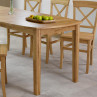 Dřevěný dubový rozkládací stůl 160 - 210 cm, matný lak , Jídelní stoly- 10