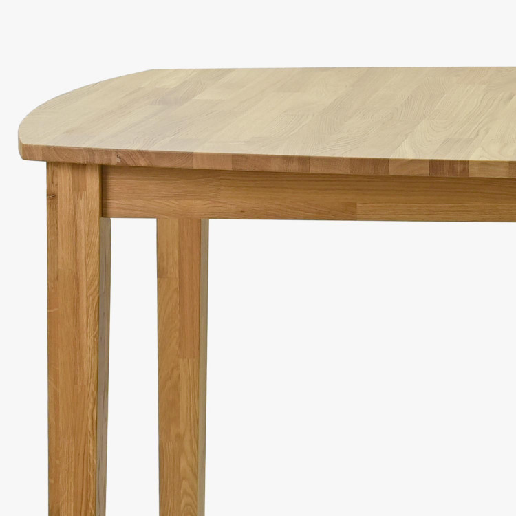 Dřevěný dubový rozkládací stůl 160 - 210 cm, matný lak , Jídelní stoly- 8