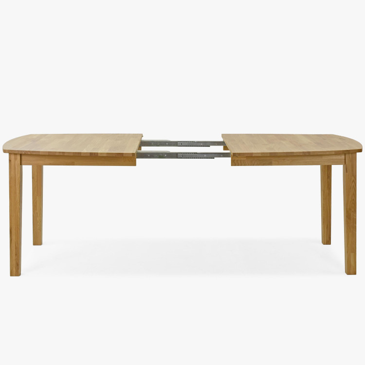 Dřevěný dubový rozkládací stůl 160 - 210 cm, matný lak , Jídelní stoly- 5