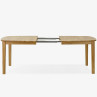 Dřevěný dubový rozkládací stůl 160 - 210 cm, matný lak , Jídelní stoly- 5