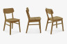 Dřevěný set 4 židlí a stolu z masiv dub , Jídelní sety- 4