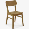 Dřevěný set 4 židlí a stolu z masiv dub , Jídelní sety- 6