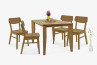 Dřevěný set 4 židlí a stolu z masiv dub , Jídelní sety- 7