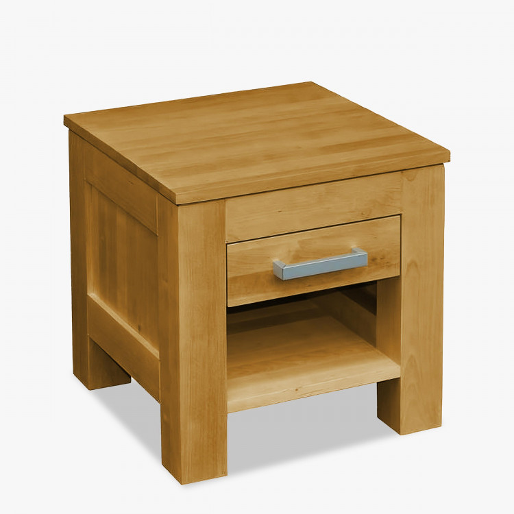 Bukový noční stolek v barvě dub , Jednolůžkové postele- 1