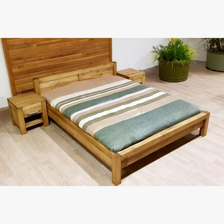 Bukový noční stolek v barvě dub , Jednolůžkové postele- 2
