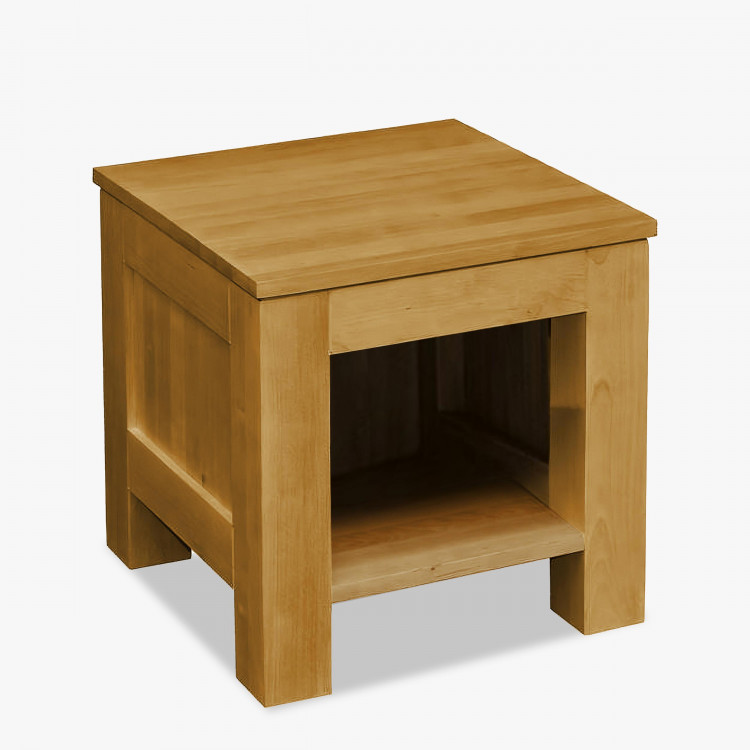 Bukový noční stolek v barvě dub bez šuplíka , Jednolůžkové postele- 1