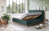 Čaluněná postel s úložným prostorem zelená, 180 x 200 cm , Postele- 4