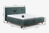 Čaluněná postel s úložným prostorem zelená, 180 x 200 cm , Postele- 7