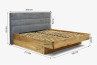 Dřevěná postel  s úložným prostorem 180 x 200, Klaudia , Postele- 11