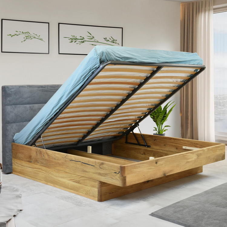 Dřevěná postel  s úložným prostorem 180 x 200, Klaudia , Postele- 2
