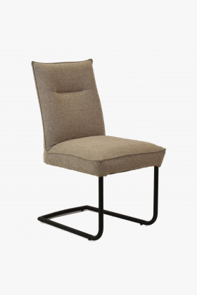 Židle s kovovýma nohama, béžová látka , Jídelní židle- 1
