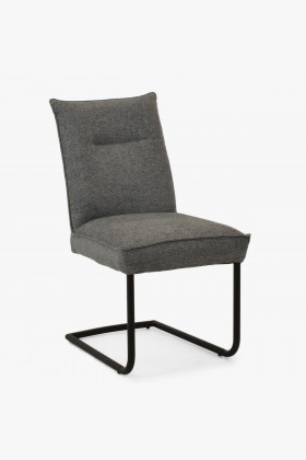 Židle s kovovýma nohama, šedá látka , Jídelní židle- 1