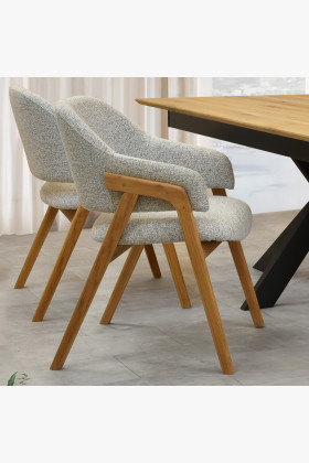 Dubova židle v šedé barvě 2