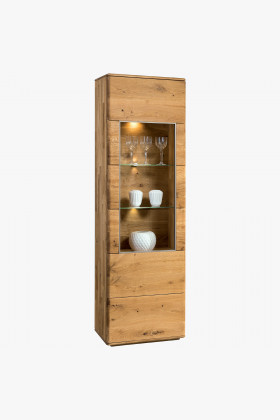 Dubová úzká vitrina Texas, TYP 10 , Kolekce Texas- 1