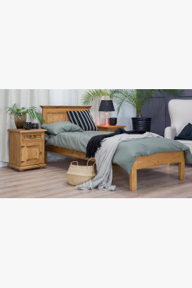 Jednolůžková postel rustikální , Selský nábytek- 1